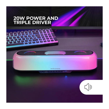 Mars, Gaming Msb-Orb, 360? Rgb Wireless 20W Speaker & Soundbar, Triple Driver System, Bluetooth 5.3, Aux-In, Fm And Tf, Available in Different Colors