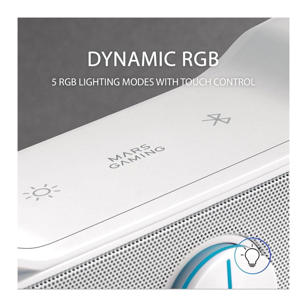 Mars, Gaming Msbxw Rgb Soundbar 10W Usb, Jack + Bluetooth 5.0, Dynamic Rgb, White