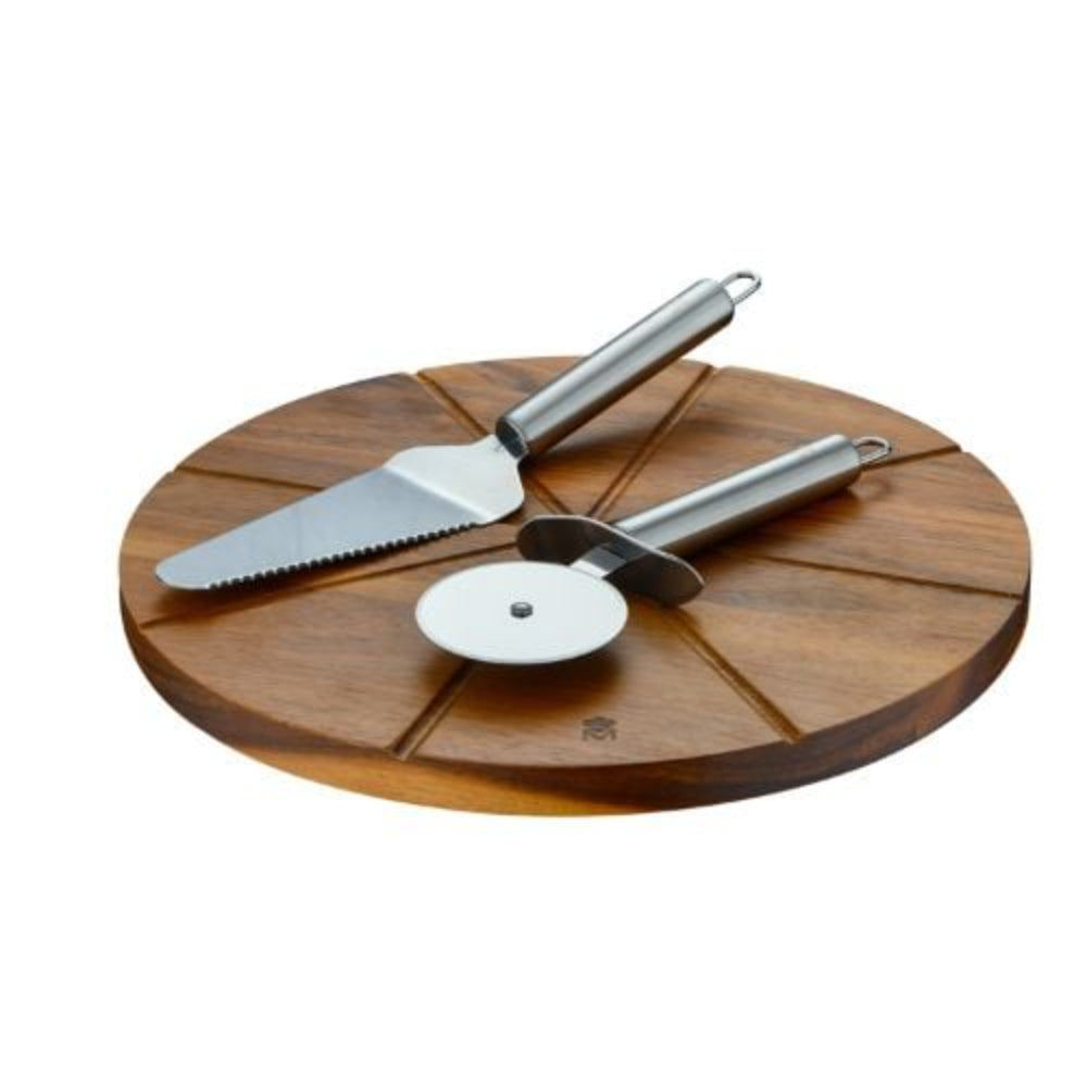Masterpro 3Pcs Pizza Set S-S + Cutting Board, MSTR-BGMP4878