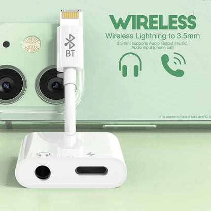 Moxom, MX-AX16, Wireless Lightning to 3.5MM Audio + Lightning Charge Adapter