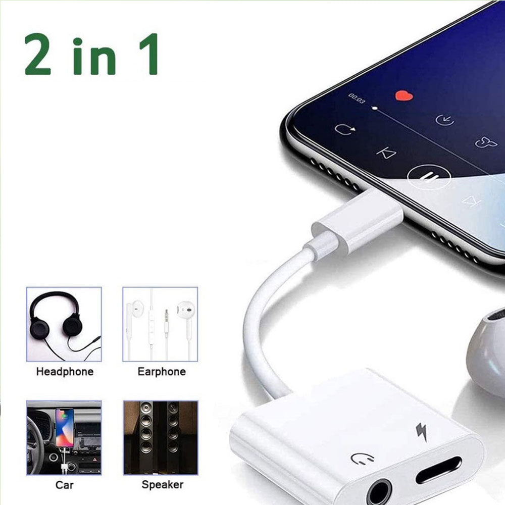 Moxom, MX-AX16, Wireless Lightning to 3.5MM Audio + Lightning Charge Adapter
