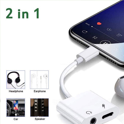 Moxom, MX-AX16, Wireless Lightning to 3.5MM Audio + Lightning Charge Adapter