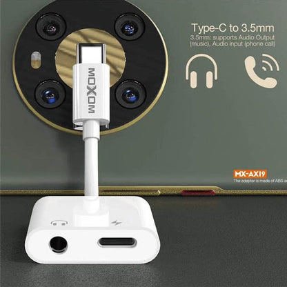 Moxom, MX-AX16, Wireless Lightning to 3.5MM Audio + Lightning Charge Adapter