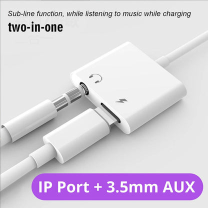 Moxom, MX-AX16, Wireless Lightning to 3.5MM Audio + Lightning Charge Adapter