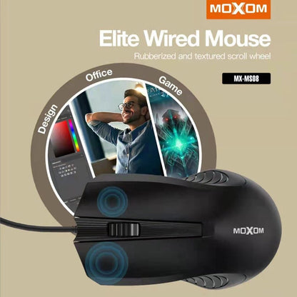 Moxom, MX-MS08 Elite Wired Mouse High DPI