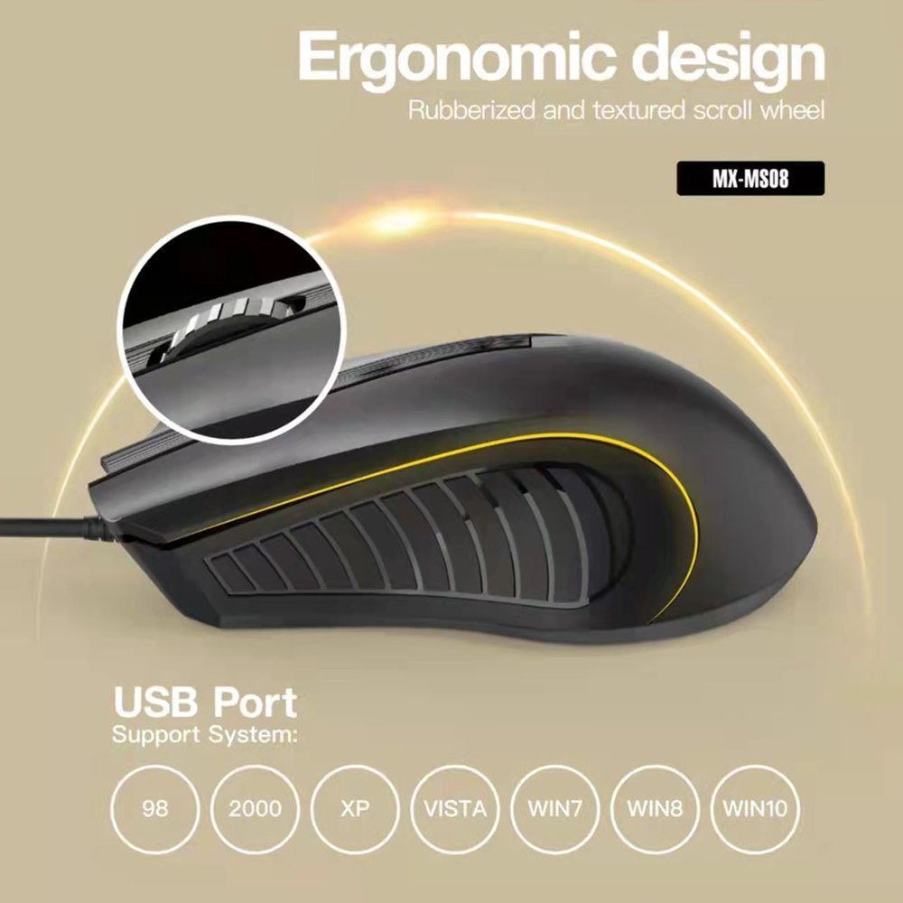 Moxom, MX-MS08 Elite Wired Mouse High DPI