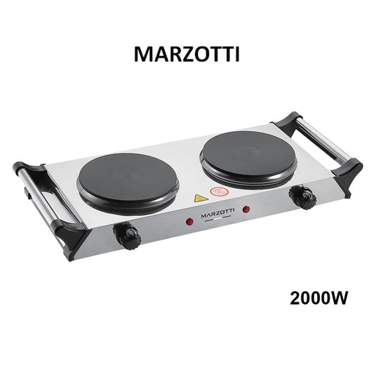 Marzotti, Double Hot Plate 2000W Stainless steel 5 Stages Heating Control MZHP02