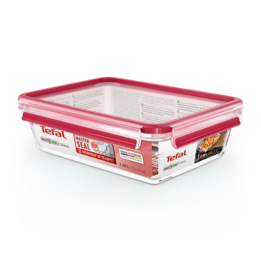 Tefal, Masterseal Rectangular Glass 2L