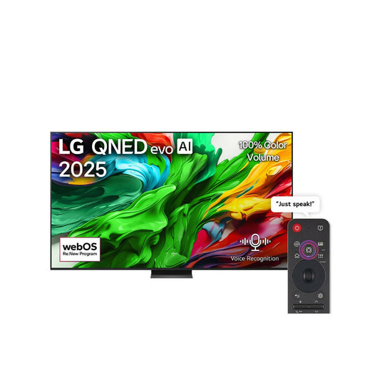 LG 100-Inch QNED EVO AI QNED86 MiniLED 4K Smart TV 2025, 100QNED86A6