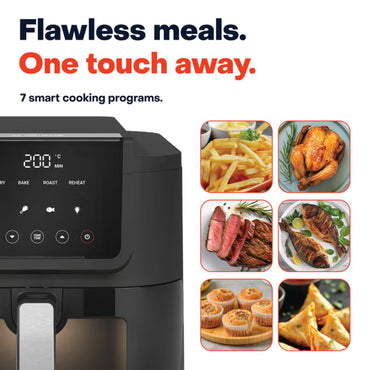 Nutricook Air Fryer Slim 5L, 7 One-Touch Cooking Programs 1500W, NC-AFS100