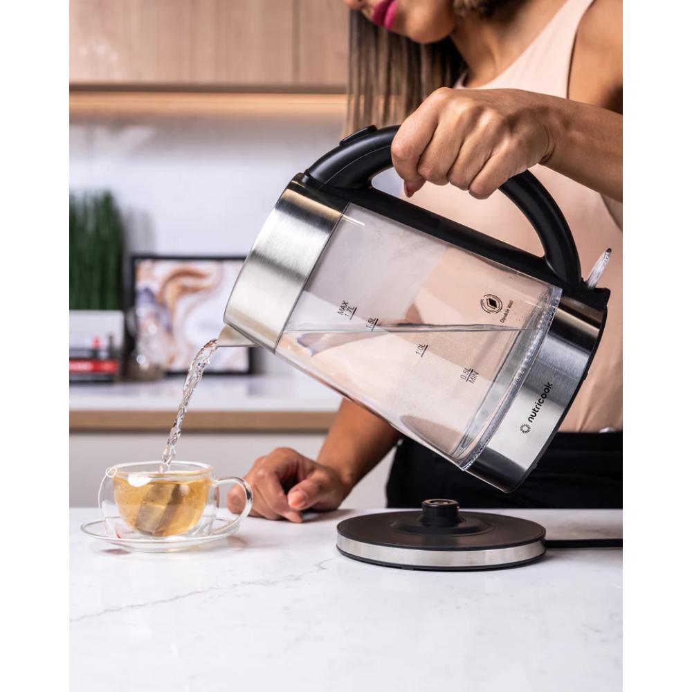 Nutricook Electric Glass Kettle  1.7L, Double-Wall, Heavy-Duty Design, Elite Durability, NC-GK100