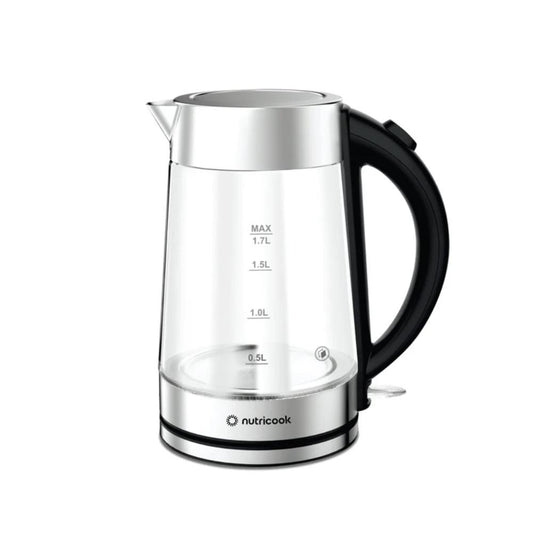 Nutricook Electric Glass Kettle  1.7L, Double-Wall, Heavy-Duty Design, Elite Durability, NC-GK100