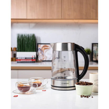 Nutricook Electric Glass Kettle  1.7L, Double-Wall, Heavy-Duty Design, Elite Durability, NC-GK100