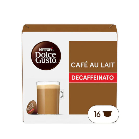 Nescafee Dolce Gusto Cafe Au Lait Decaffenato 16 Capsules 160G, NESC-97934