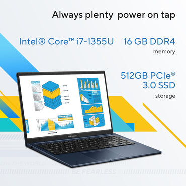 ASUS Laptop Vivobook X1504VA-BQ715W - i7-1355U, 16GB RAM, 512GB SSD NVME , 15.6' FHD, Win11 Original