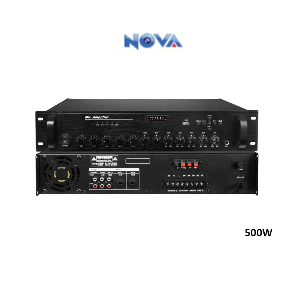 Nova, 5-Zone Volume Mixer Amplier With Echo & Repeat Audio Nva-Ampl-5500Ut