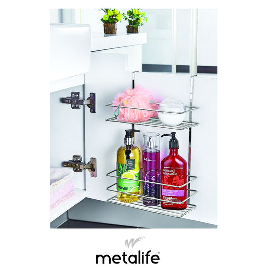Metalife, Multipupose Organizer Cabinet Door Hanger Double / Chrome Color