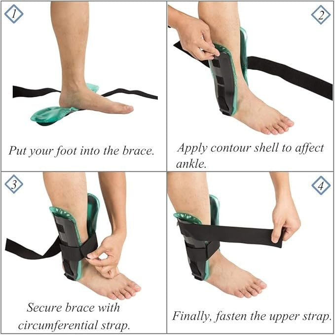 OrthoLife, Air Gel Ankle Stirrup Brace Support Provide Stability And Cold Compress(Gel & Air)