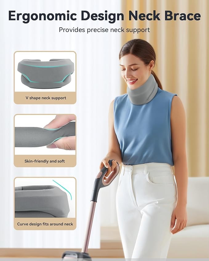 OrthoLife, Neck Brace Cervical Collar - Neck Support Brace For Sleeping, Soft Foam Wraps Keep Vertebrae Stable And Aligned For Relief Of Cervical Spine Pressure For Women & Men