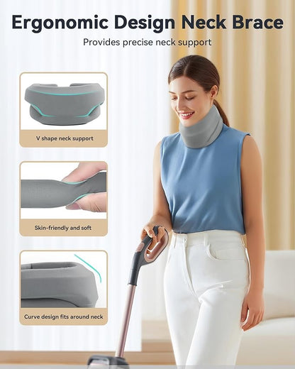 OrthoLife, Neck Brace Cervical Collar - Neck Support Brace For Sleeping, Soft Foam Wraps Keep Vertebrae Stable And Aligned For Relief Of Cervical Spine Pressure For Women & Men