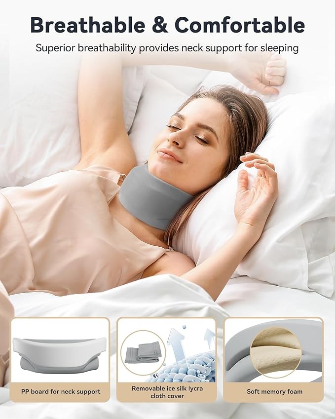 OrthoLife, Neck Brace Cervical Collar - Neck Support Brace For Sleeping, Soft Foam Wraps Keep Vertebrae Stable And Aligned For Relief Of Cervical Spine Pressure For Women & Men