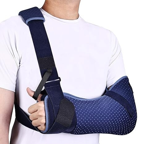 OrthoLife, Arm Sling For Shoulder Injury With Waist Strap - Immobilizer Brace Support For Sleeping, Rotator Cuff Surgery (Comfort Version, Left
