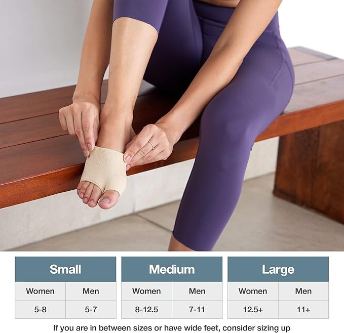 OrthoLife, Metatarsal Pads For Men And Women - Ball Of Foot Pain Relief Cushions For Sesamoiditis, Metatarsalgia, Morton'S Neuroma - 2 Pairs Fabric Sleeves With Gel Inserts