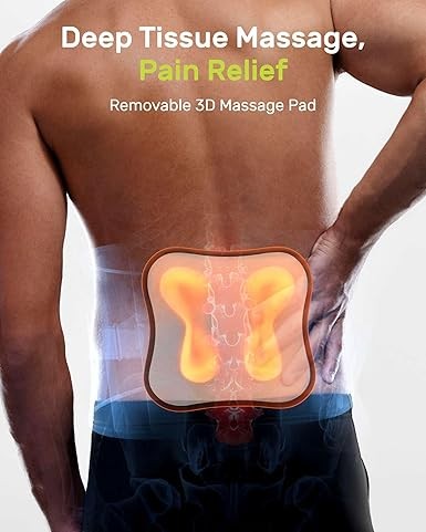 OrthoLife, Back Brace For Lower Back Pain Relief, 8X Powerful Lumbar Support With 3D Pad Massage, Back Support Belt For Men Women, Breathable Back Support Brace With Adjustable Strap