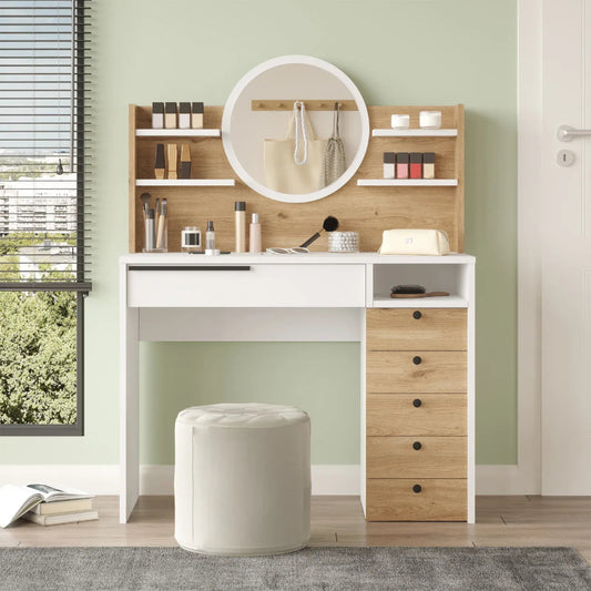 KDesign Make-Up Table [Sepet - White] HxWxD: 119.5x100x44.5cm, ON30-SW