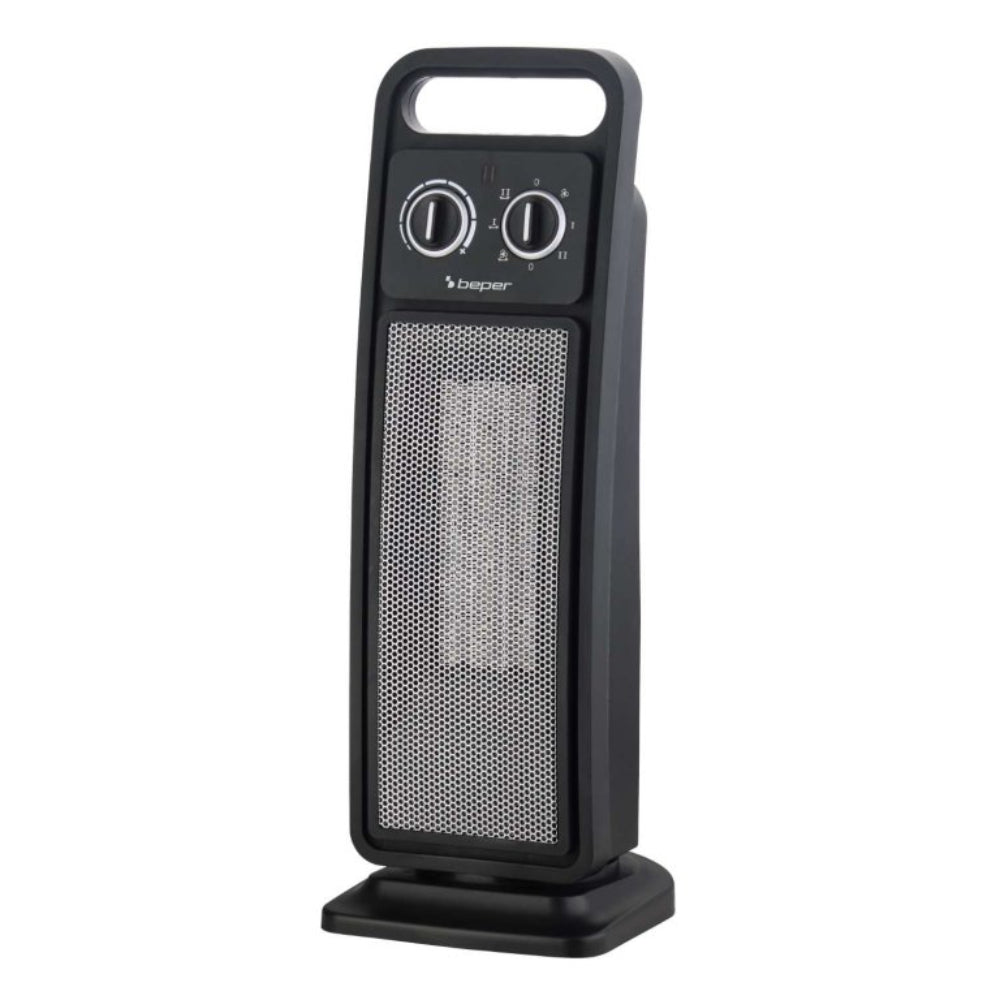 Beper Ceramic Tower Fan Heater 2000W, 2 Power Settings, Safe With Auto Shut-Off, P203TER002
