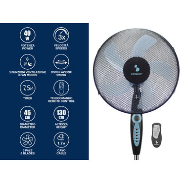 Beper, Pedestal Fan With Remote Control, P206Ven131