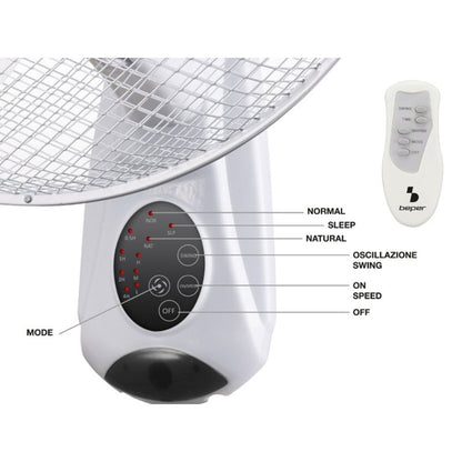 Beper, Wall Fan With Remote Control, P206Ven600