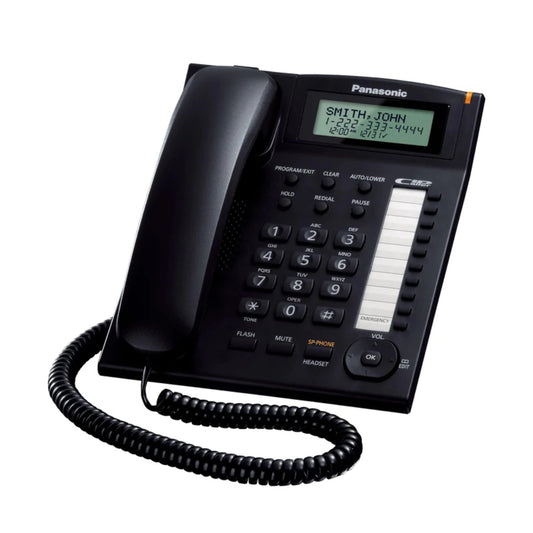 Panasonic 30 One Touch Dial, 20 Redial Mem, SP-Phone, Black, PAN-KXTS880MXB