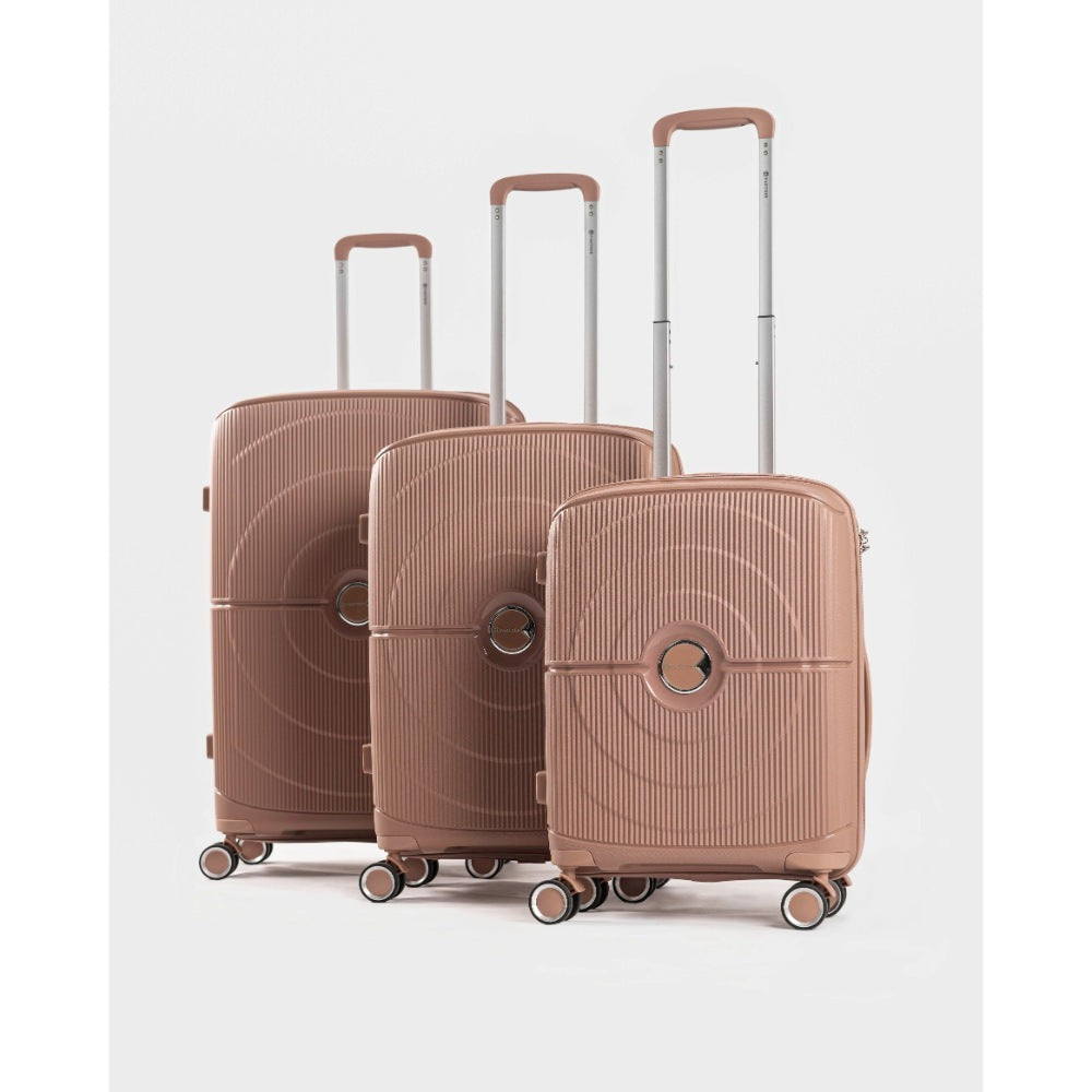 Partner Moden, 3-Piece Set Hardside Luggage Sets Suitcase With Spinner Wheels Lightweight Tsa Lock, Beige, Available in Different Colors