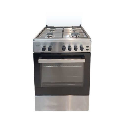Perfetto, 60Cm Cooker, 4 Burners, Ignition, Inox