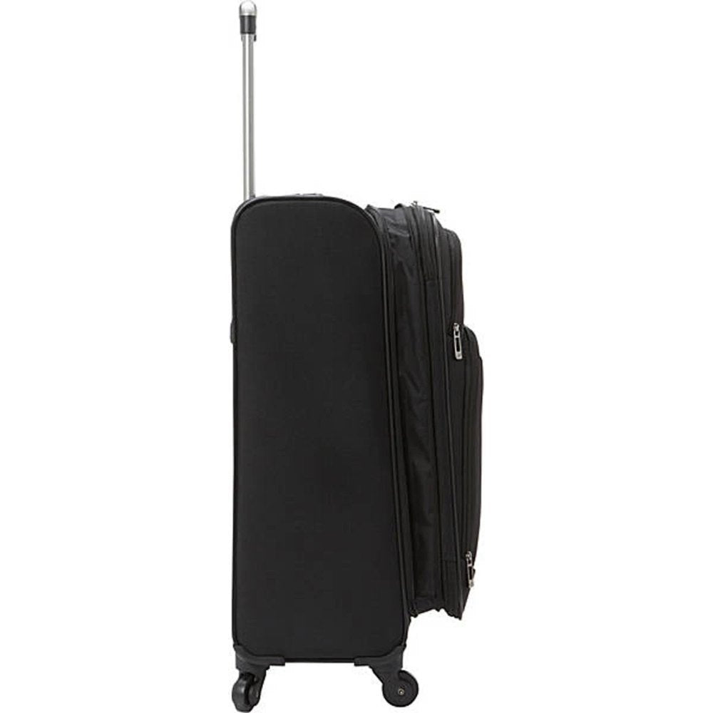 Pilot, Expandable Travel Luggage Soft Cover 4 Wheels Bags 3 Piece Set Black
