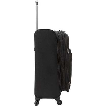 Pilot, Expandable Travel Luggage Soft Cover 4 Wheels Bags 3 Piece Set Black