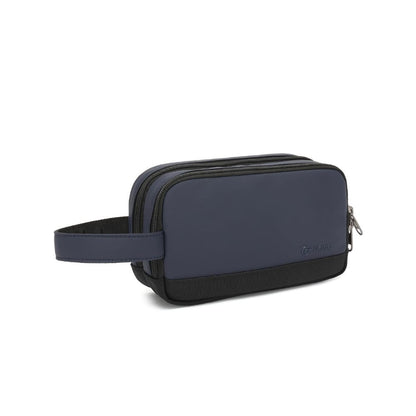 POSO, Travel Pouch Toiletry Bag, Business Handbag Water Resistant Shaving Items For Men Bag, Makeup Accessories For Women Bag With USB Charging Port, Navy