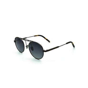 Polo Exchange, Unisex Sunglasses, Black Lenses, Brown Frame, Brown Black Temple.