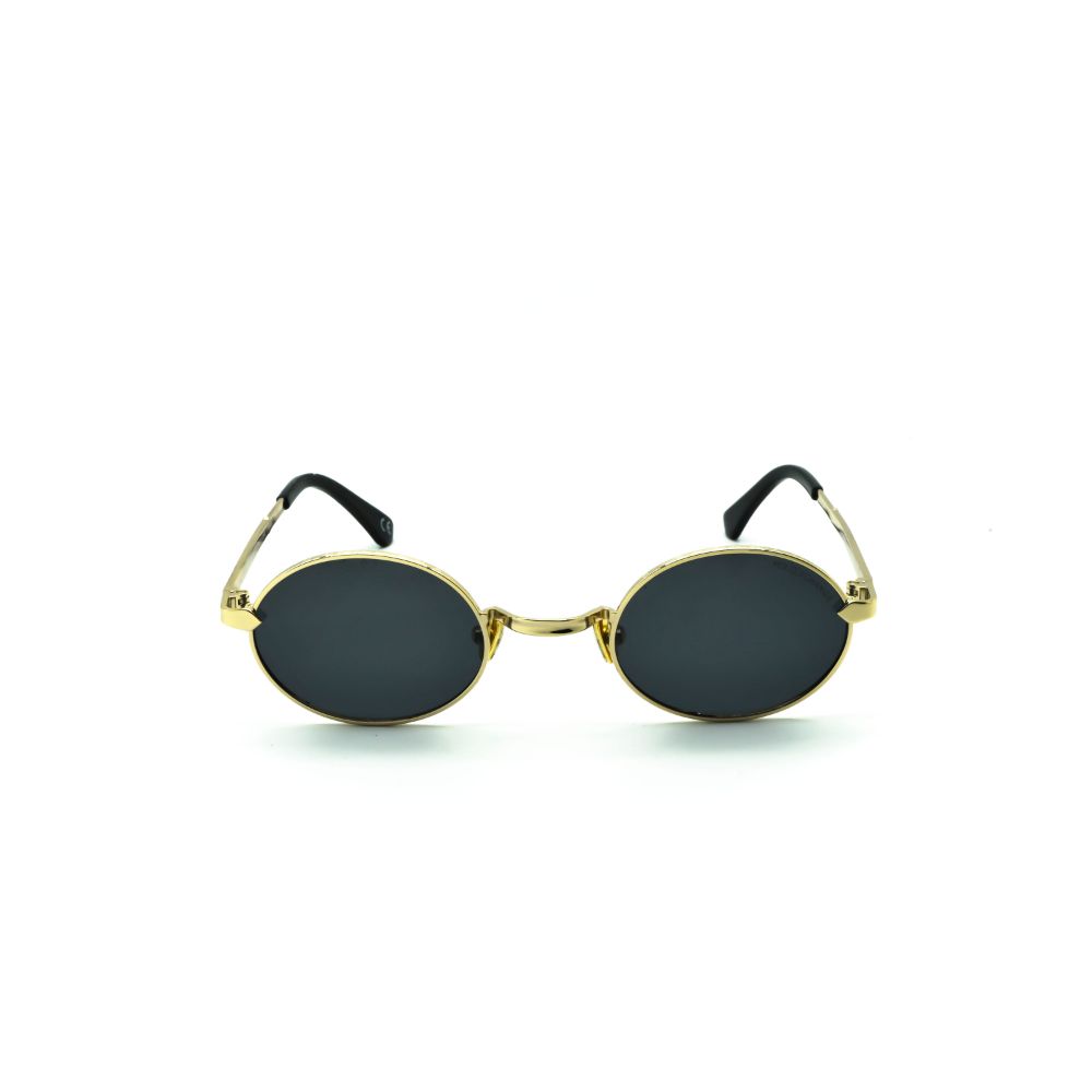 Polo Exchange, Unisex Sunglasses, Black Lenses, Silver Frame, Silver Temple.