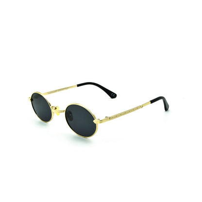 Polo Exchange, Unisex Sunglasses, Black Lenses, Silver Frame, Silver Temple.