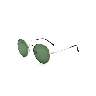 Polo Exchange, Unisex Sunglasses, Green Lenses, Silver Frame, Silver Temple.