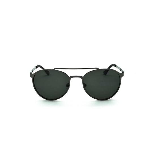 Polo Exchange, Unisex Sunglasses, Black Lenses, S Grey Frame, S Grey Temple.