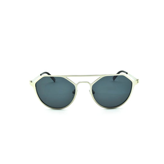 Polo Exchange, Femme Sunglasses, Blue Lenses, Silver Frame, Silver Temple.