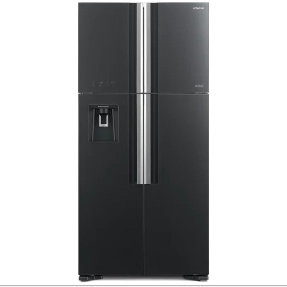 Hitachi, Refrigerator 4 Doors, Black, Inverter