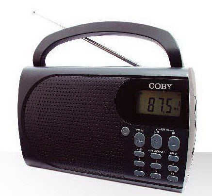 Coby, AM / FM Radio Portable with Alarm Clock Black - CXR500
