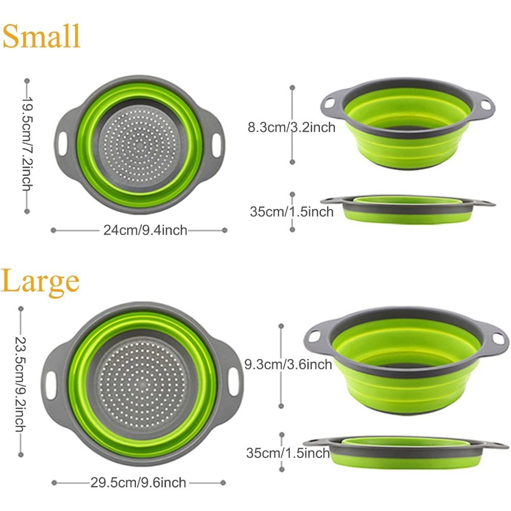 Reinhaus, Green Retractable Big Strainer 29.5*23.5*9.5Cm B/150