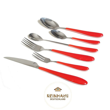 Reinhaus, Flatware / Cutlery / Stainless Steel Diamond Red Small Fork Set 3pcs