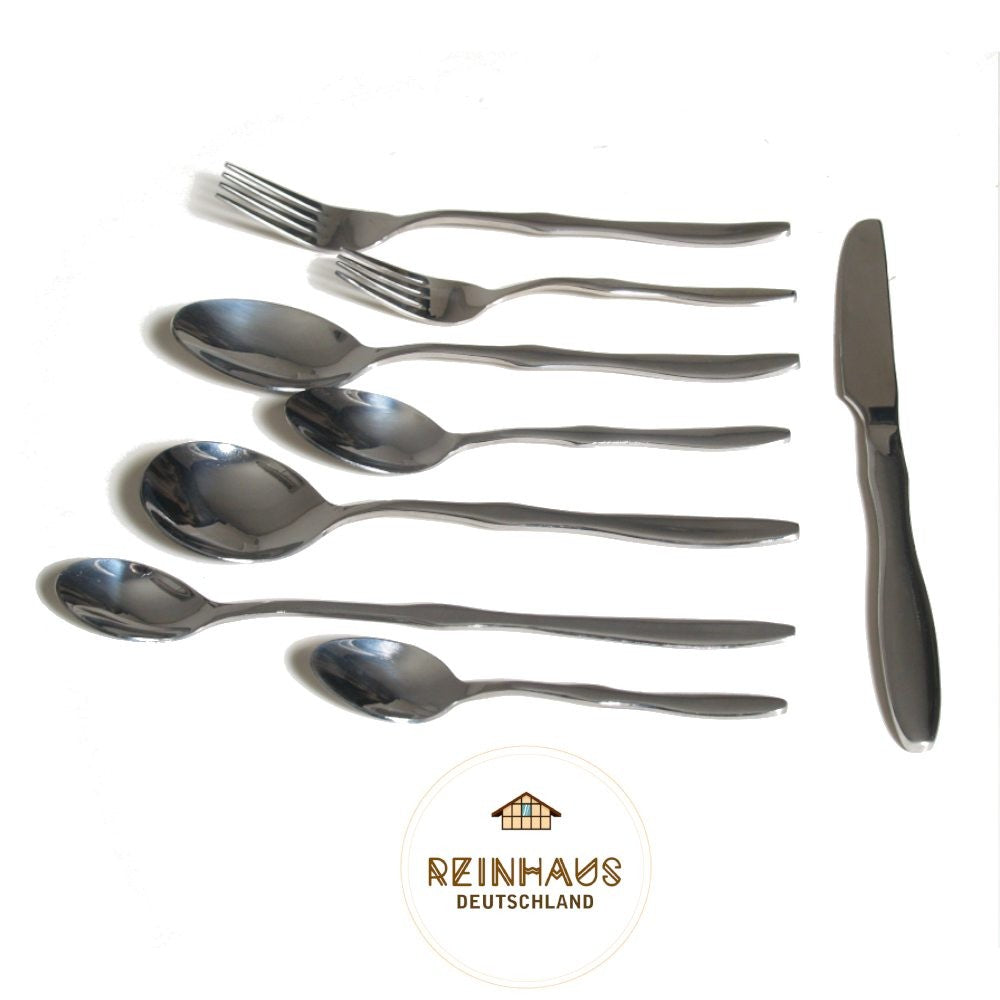 Reinhaus, Flatware / Cutlery / Stainless Steel Model Gourd Dinner Fork Set 6pcs
