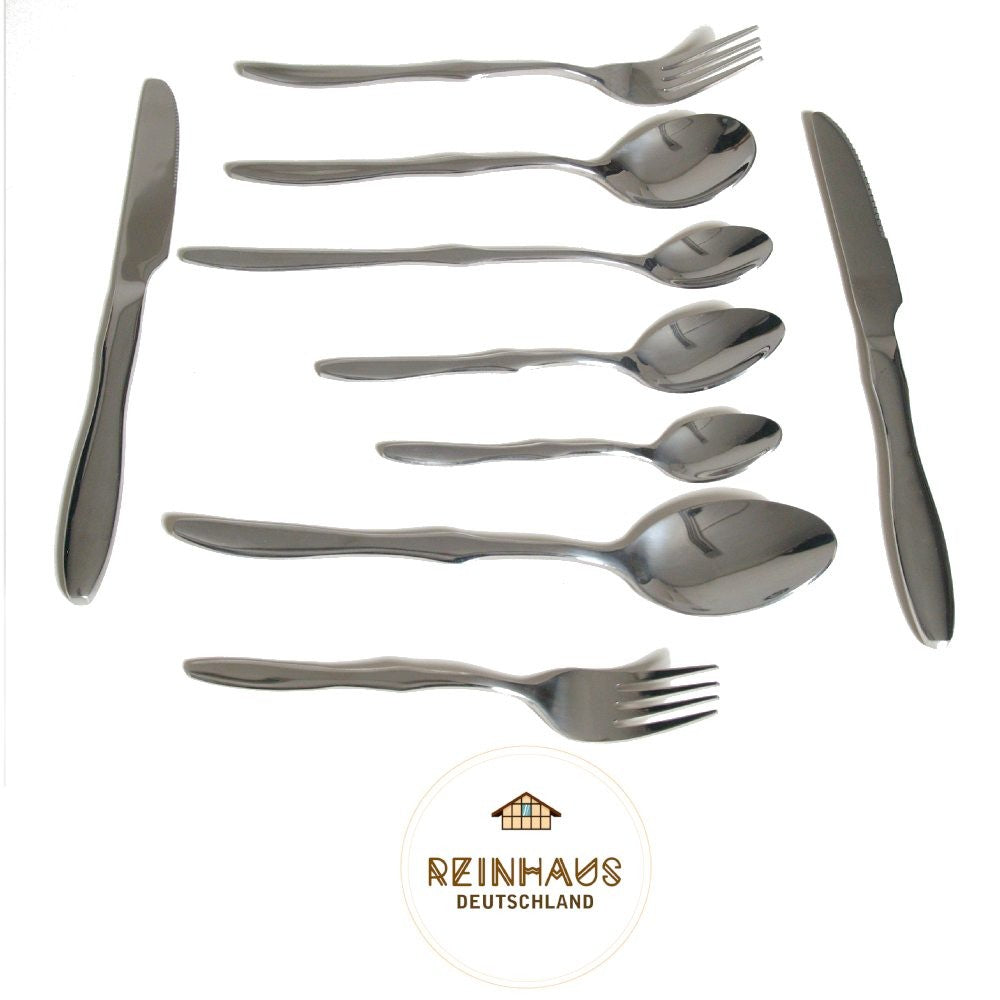 Reinhaus, Flatware / Cutlery / Stainless Steel Model Gourd Dinner Fork Set 6pcs